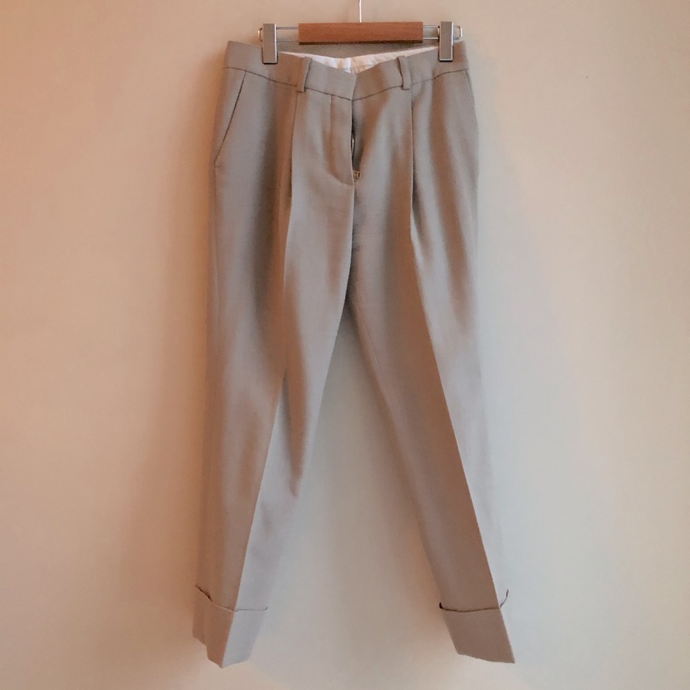 Chloe summer grey straight leg pants 34